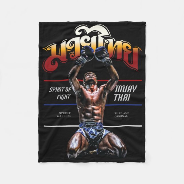 Couverture Polaire Thailand Original Muay Thai Kickboxing  (Devant)