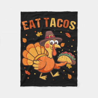 Couverture Polaire Thanksgiving Funny Mexican Turkey Eats Tacos Chris