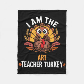 Couverture Polaire Thanksgiving I'm The Art Teacher Turkey Matching 