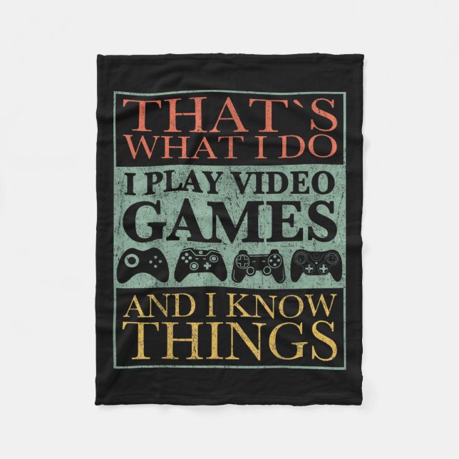Couverture Polaire That's What I Do Game Funny Video Games Gift Tee  (Devant)