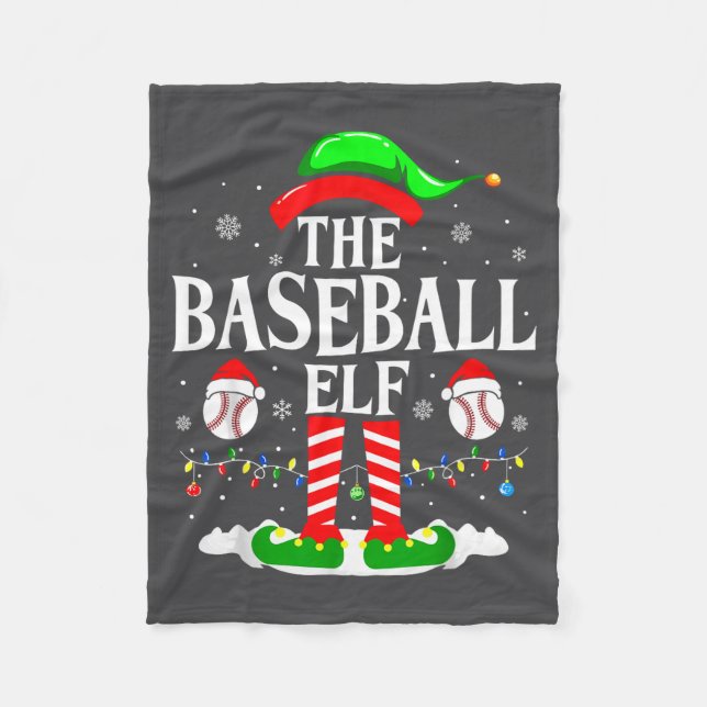 Couverture Polaire The Baseball Elf Funny Christmas Srt Lovers Xmas E (Devant)