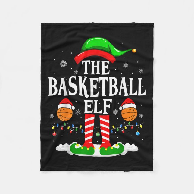 Couverture Polaire The Basketball Elf Bball Xmas Basketball Christmas (Devant)