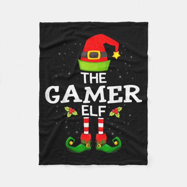 Couverture Polaire The Gamer Elf Christmas Family Matching Pajama  (Devant)