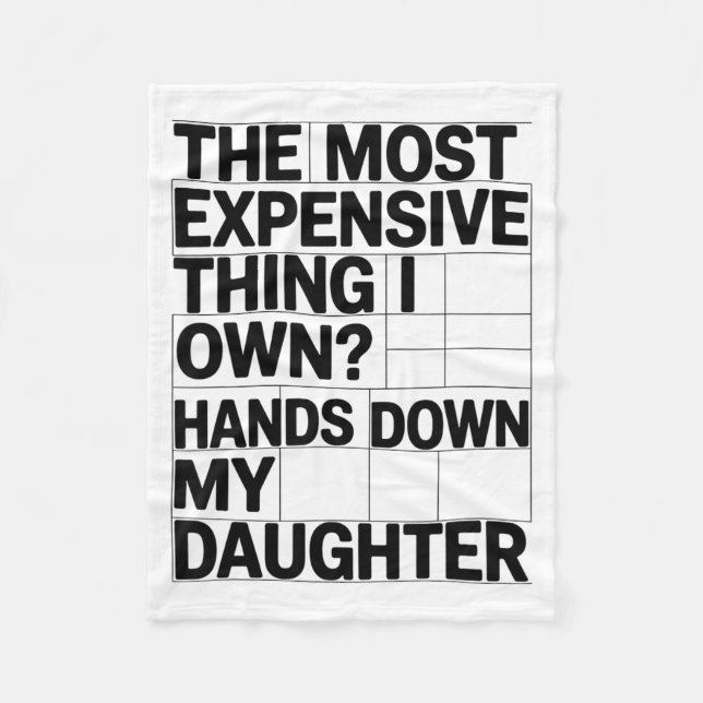 Couverture Polaire The Most Expensive Thing I Own_ Hands Down My Daug (Devant)