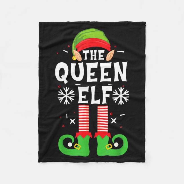 Couverture Polaire The Queen Elf Christmas Family Matching Pajamas Qu (Devant)