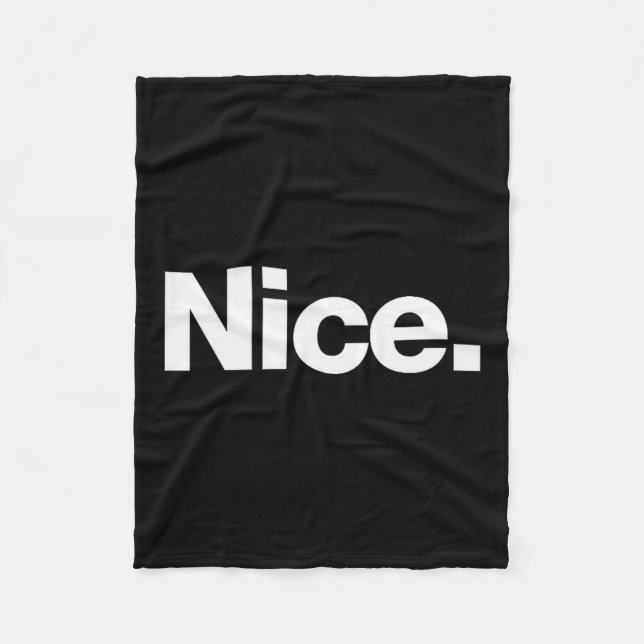 Couverture Polaire The Word Nice _ A Christmas Design That Says Nice  (Devant)
