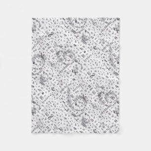 Couverture Polaire Thème de musique de motif de note de musique
