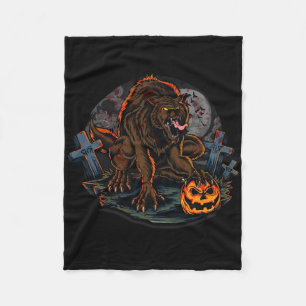 Couverture Polaire Thème d'Halloween de loup-garou cool