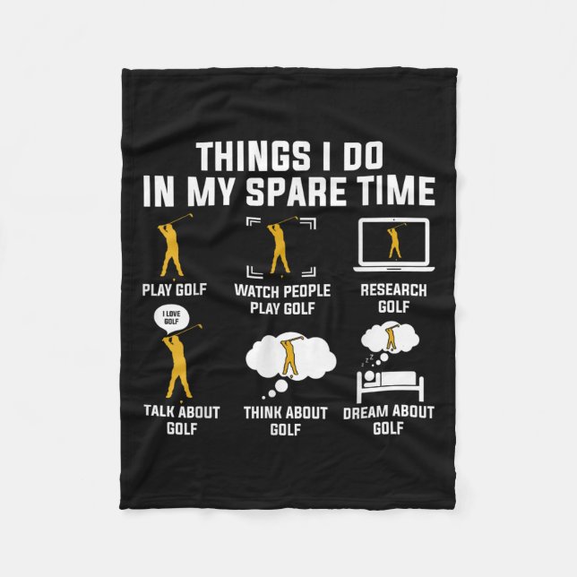 Couverture Polaire Things I Do In My Spare Time Play Golf  (Devant)