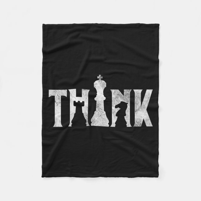 Couverture Polaire Think Chess Eces Player Chessmaster Chess Love  (Devant)