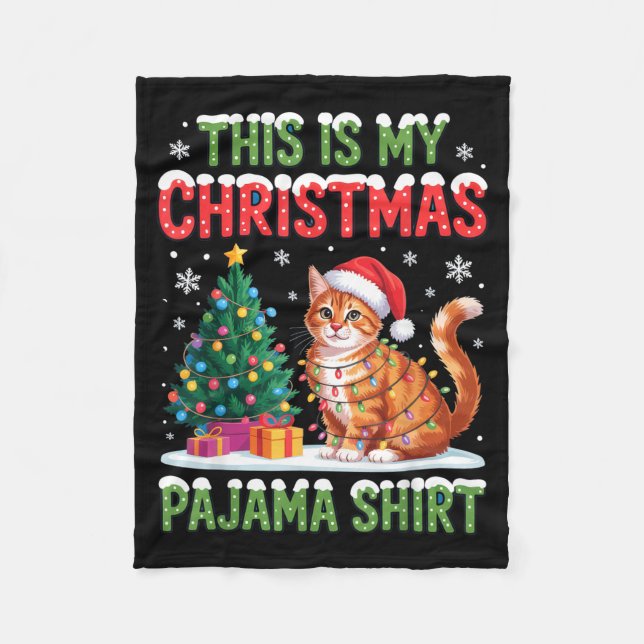 Couverture Polaire This Is My Christmas Pajama Shirt Cat Lovers Holid (Devant)