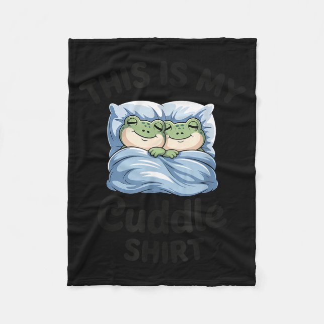 Couverture Polaire This Is My Cuddle Shirt Funny Frog Couple  (Devant)