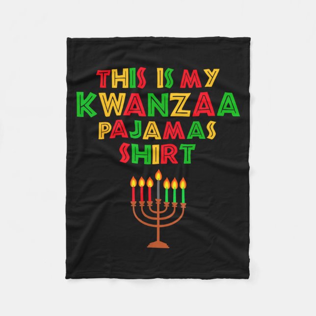 Couverture Polaire This Is My Kwanzaa Pajamas Seven Principles Candle (Devant)