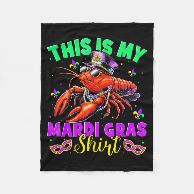 Couverture Polaire This Is My Mardi Gras Shirt Crawfish Funny Men Wom (Devant)