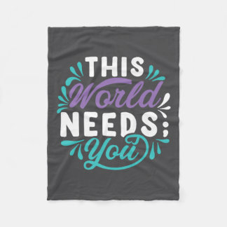 Couverture Polaire This World Needs You Premium 