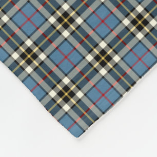 Couverture Polaire Thompson Clan Bleu clair et robe noire Tartan