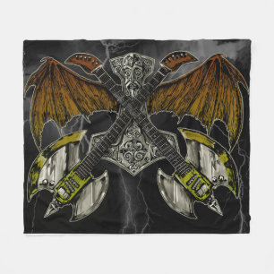 Couverture Polaire Thor Hammer des Dieux Guitares