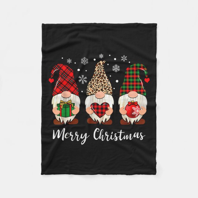 Couverture Polaire Three Gnome Shirt For Women Merry Christmas Buffal (Devant)