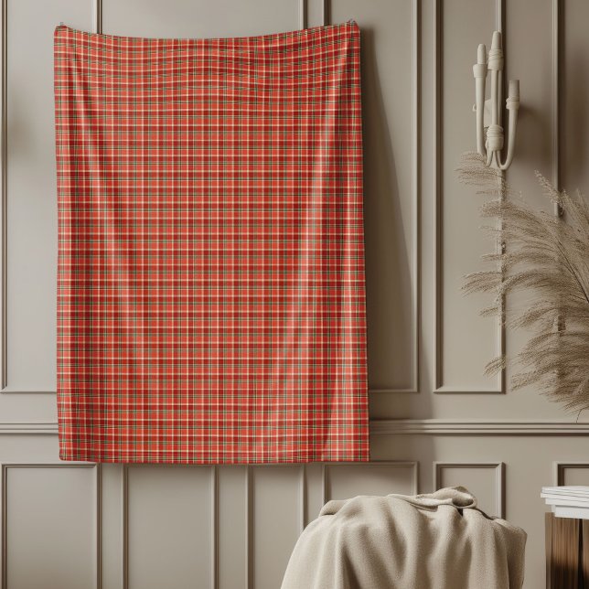 Couverture Polaire Throw de tarte traditionnel pour la chaleur festiv (Traditional Tartan Throw for Festive Warmth Fleece Blanket)