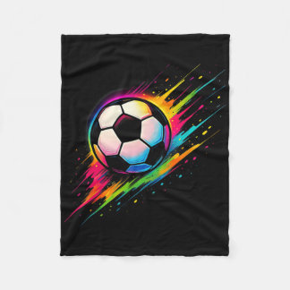 Couverture Polaire Tiedye coloré de football Ll _1