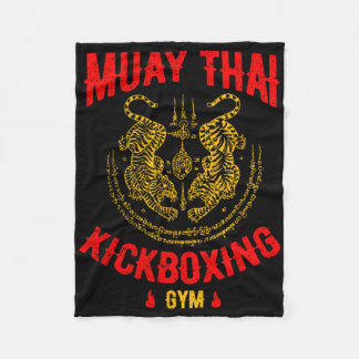 Couverture Polaire Tiger Muay Thai Kickboxing Gym Mma Training Gift _