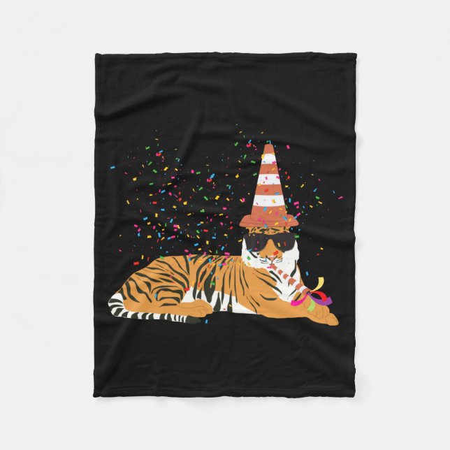Couverture Polaire Tiger Partying Animals Having A Party  (Devant)