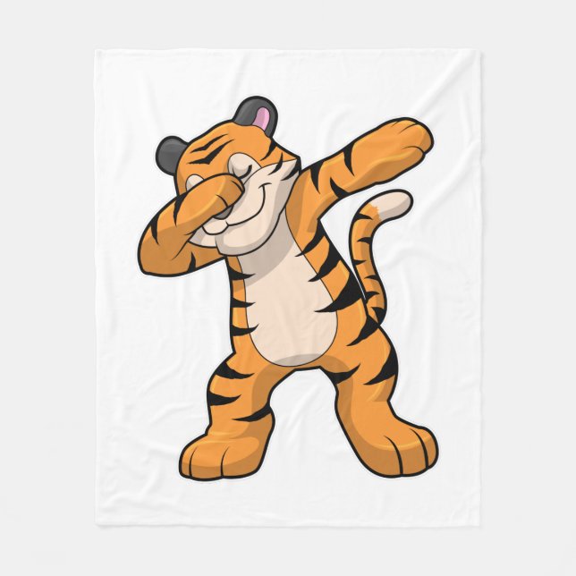 Couverture Polaire Tigre à Hip hop Dance Dab (Devant)