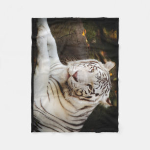Couverture Polaire Tigre blanc