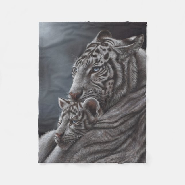 Couverture Polaire Tigre blanc (Devant)