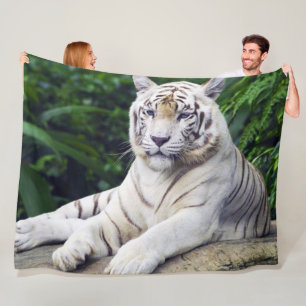 Couverture Polaire Tigre blanc 1
