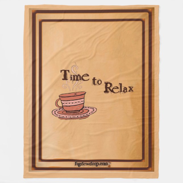 Couverture Polaire Time to Relax "Chocolate Bar"Brown Fleece Blanket  (Devant)