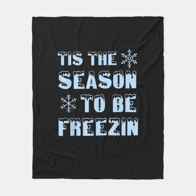 Couverture Polaire Tis Season To Freezing Holiday Christmas Retro Sty (Devant)