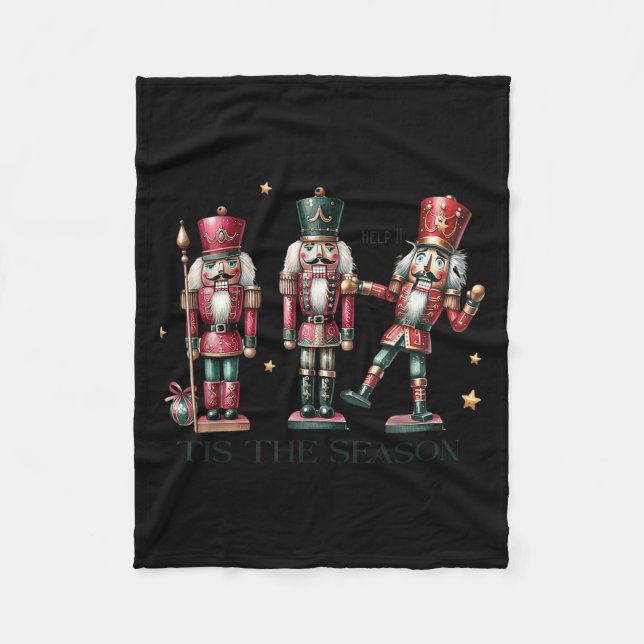 Couverture Polaire Tis The Season Christmas Funny Nutcracker  (Devant)