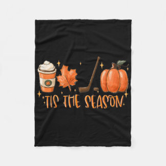 Couverture Polaire Tis The Season Hockey Latte Leaves Hello Pumpkin H