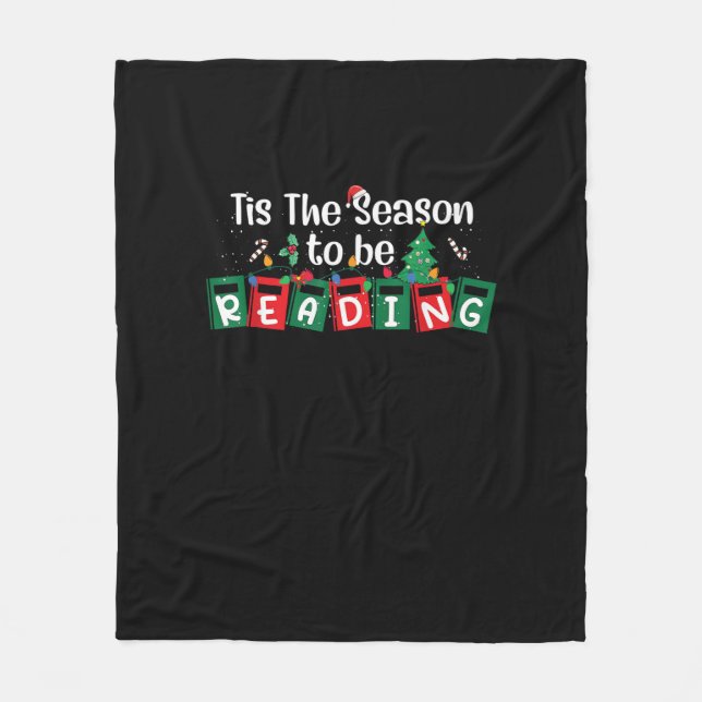 Couverture Polaire Tis The Season To Reading Christmas Teacher Book (Devant)