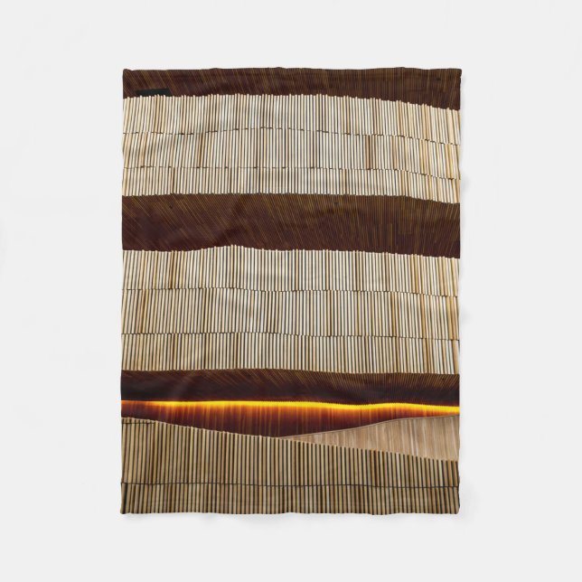 Couverture Polaire Tissu rayé noir et blanc (Devant)