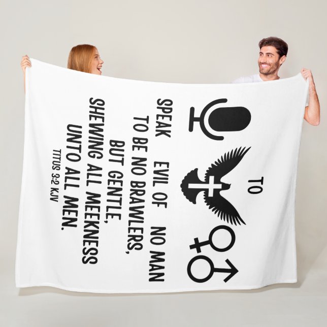 Couverture Polaire Tite 3:2 KJV Bible Verse Citation (En situation)