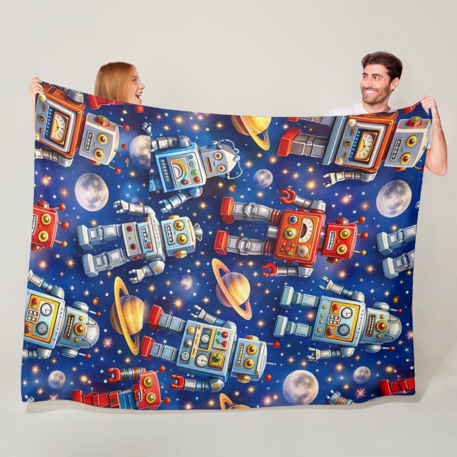 Couverture Polaire Title space robots Galactic voyage super soft plus (En situation)