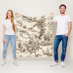 Couverture Polaire Toile de ferme récolte de citrouille campagne
