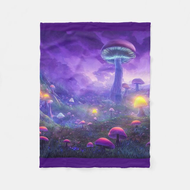 Couverture Polaire Toile de Toon pourpre Blanche (Devant)