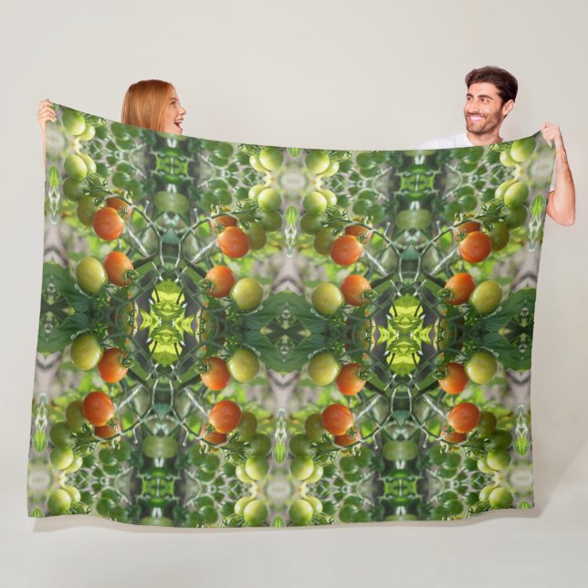Couverture Polaire Tomates cerises de jardin Nature Abstraite (En situation)