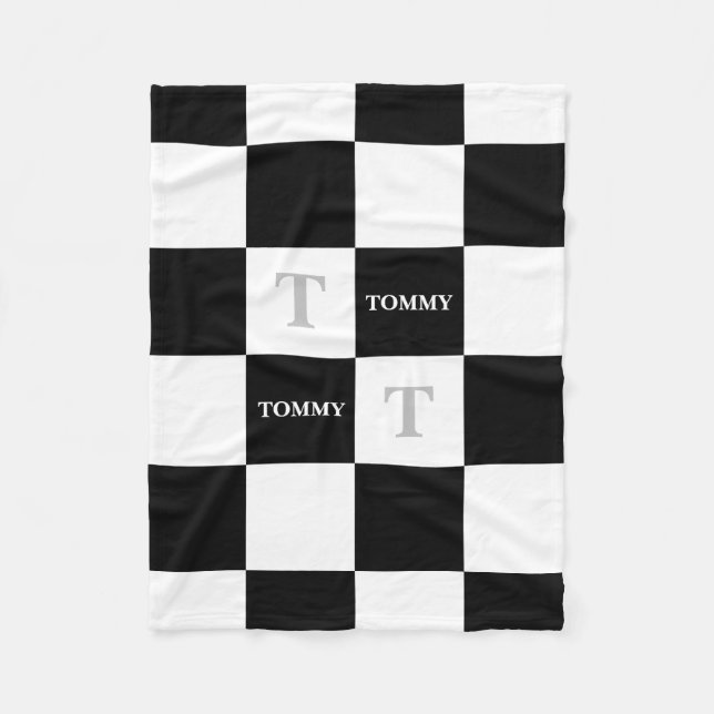 Couverture Polaire TOMMY Nom Enfants Personnalisés Unisex Nursery Nom (Devant)