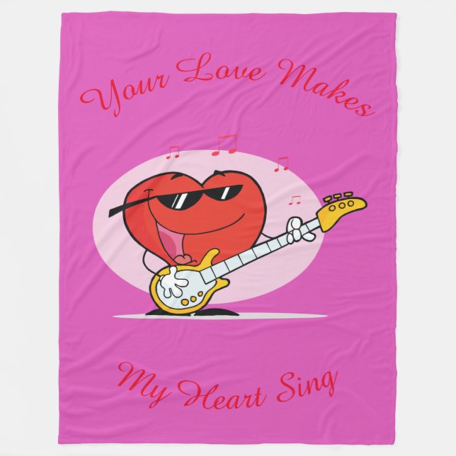 Couverture Polaire Ton Amour Fait Chanter Mon Coeur (Devant)