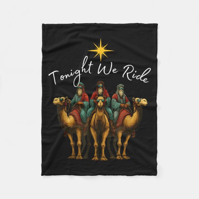 Couverture Polaire Tonight We Ride Christmas, 3 Wise Men, Christian C (Devant)