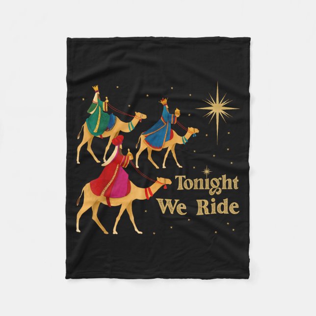 Couverture Polaire Tonight We Ride Christmas 3 Wise Men Christian Chr (Devant)