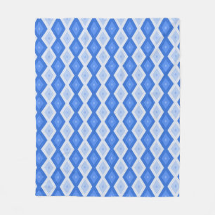 Couverture Polaire Tons de motif de diamant bleu