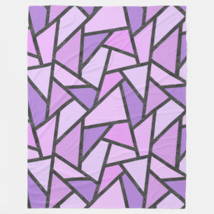 Couverture Polaire Tons du motif en vitrail lilas