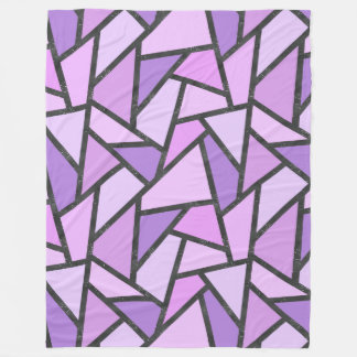 Couverture Polaire Tons du motif en vitrail lilas