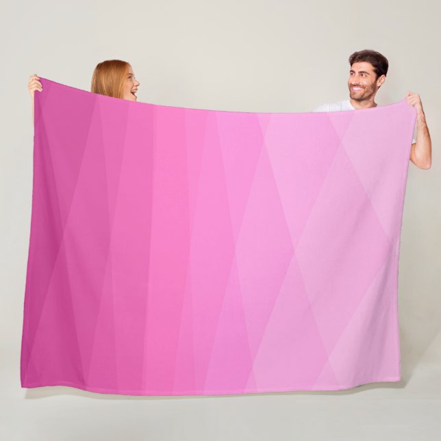 Couverture Polaire Tons roses Blanche polaire polygonale (En situation)