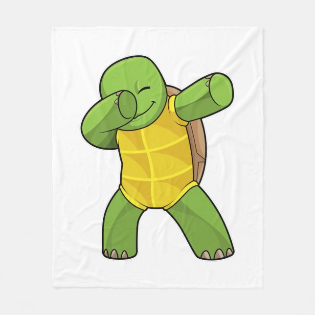 Couverture Polaire Tortue à Hip hop Dance Dab (Devant)